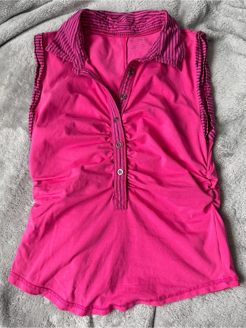 anthropologie pink golf top